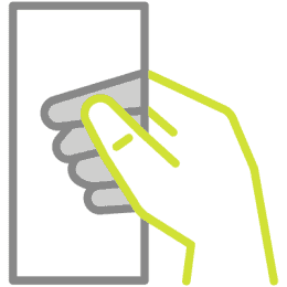 A simple illustration of a hand turning off a light switch against a yellow-green background.