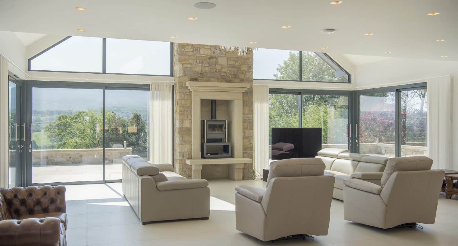 Conservatory In A Property Which Has Glass Sliding Doors