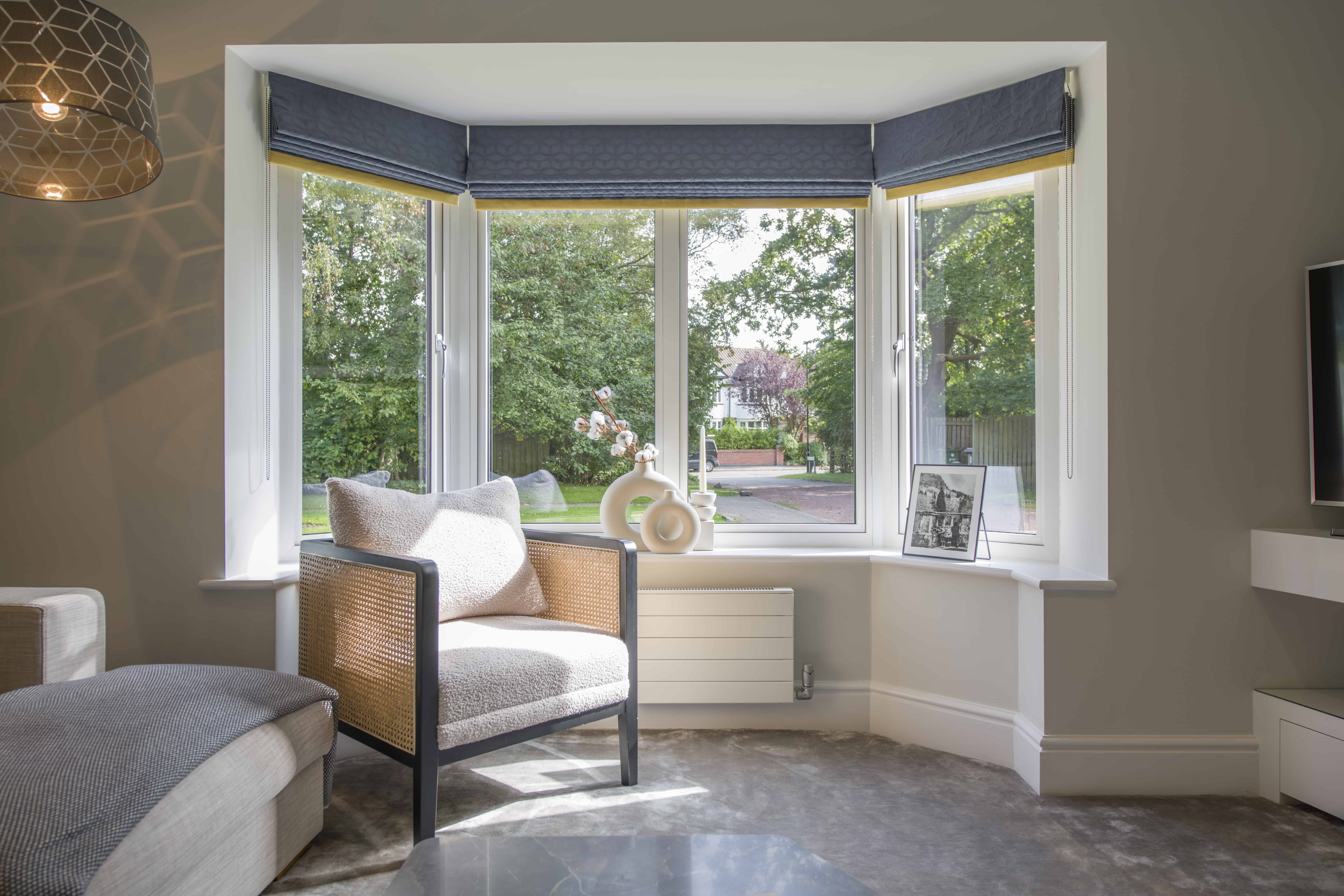 Before and After: New Bay Window with Built-In Blinds
