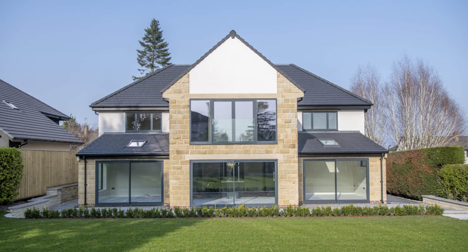 Luxury detached home with bespoke panoramic sliding doors