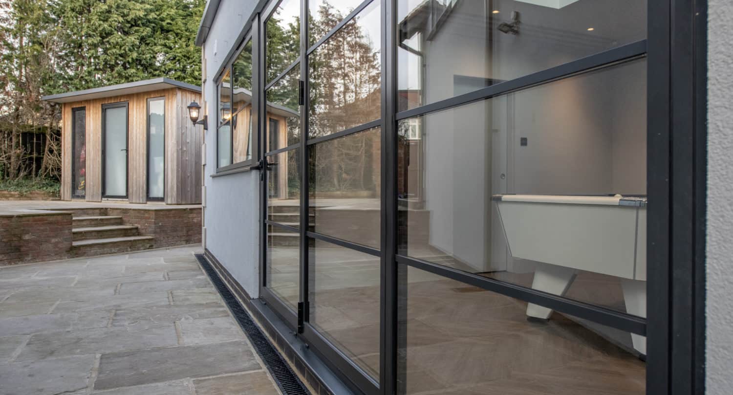 steel look bifold doors