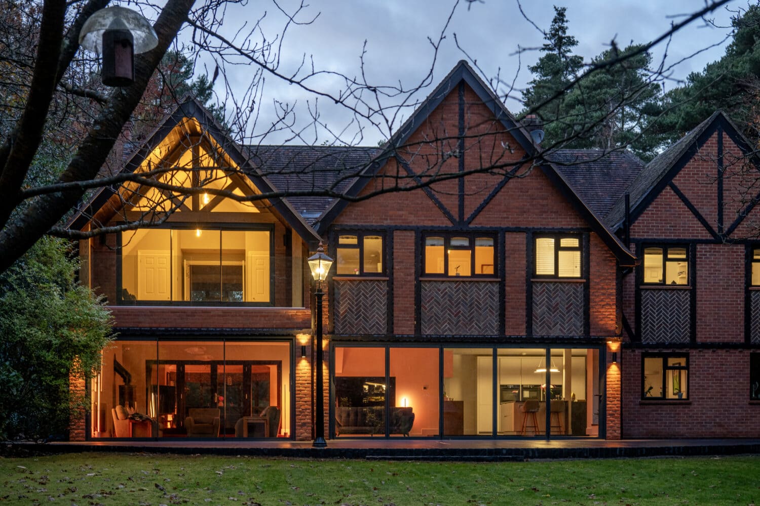 Aluminium windows and doors on a beautiful luxury house.