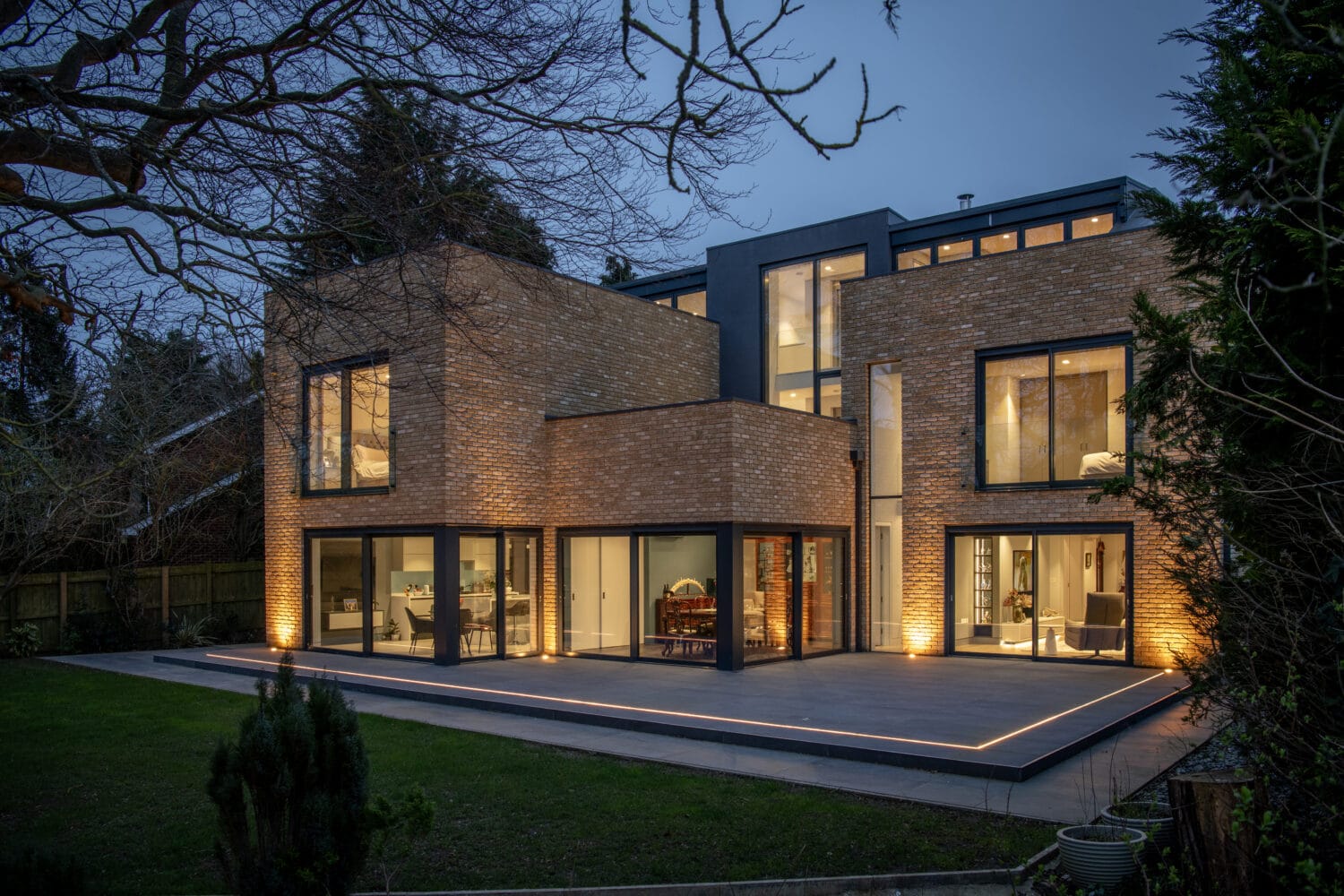 Aluminium windows and doors on a beautiful luxury house.