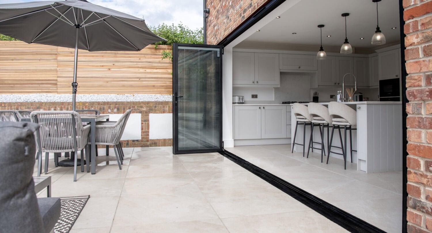 Aluminium windows and doors on a beautiful luxury house.