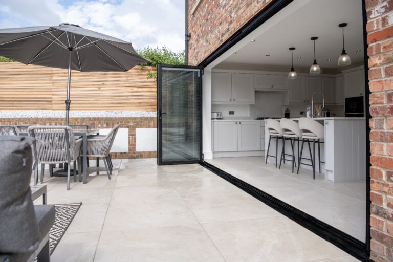 Aluminium windows and doors on a beautiful luxury house.