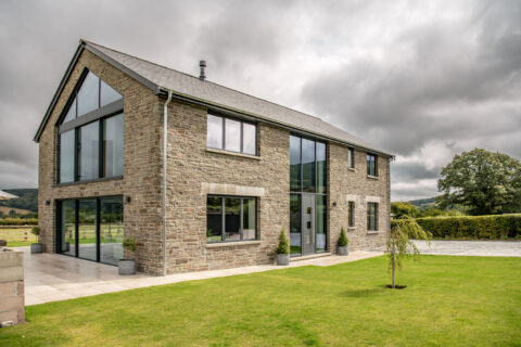 Beautiful House Exterior with Aluminium Windows and Doors