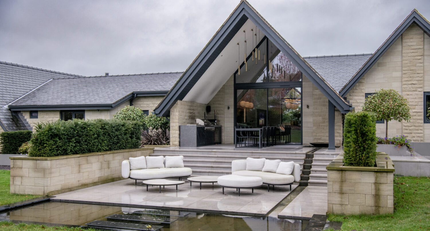 Large luxury home with aluminium windows and doors